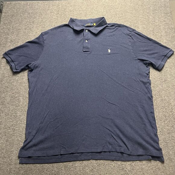Polo Ralph Lauren Other - Polo Ralph Lauren Short Sleeve Polo Shirt Men's 3XLT Navy Blue Cotton